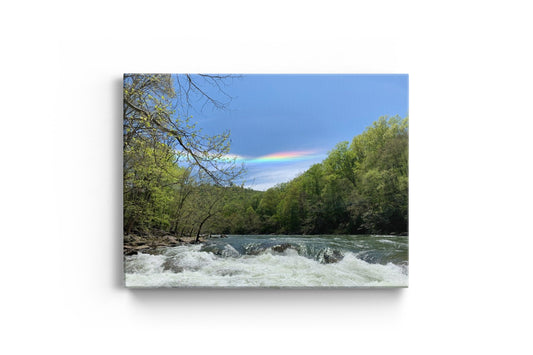 Fire Rainbow Over Flowing River